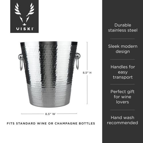 VISKI VISKI IRVING HAMMERED ICE BUCKET