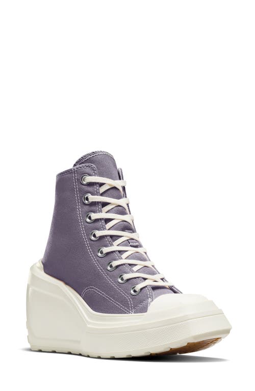 Shop Converse Chuck 70 De Luxe High Top Wedge Sneaker In Lavendar Ash/egret/blk