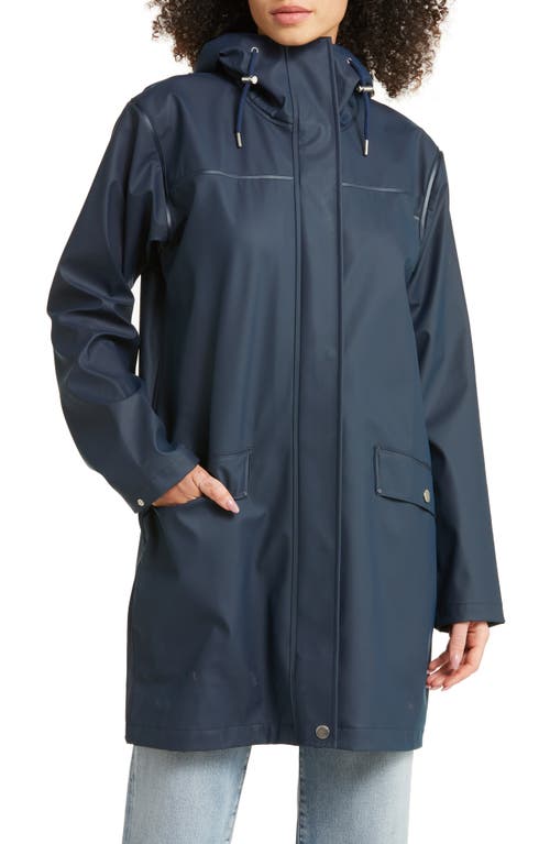Moss Waterproof Raincoat in Navy