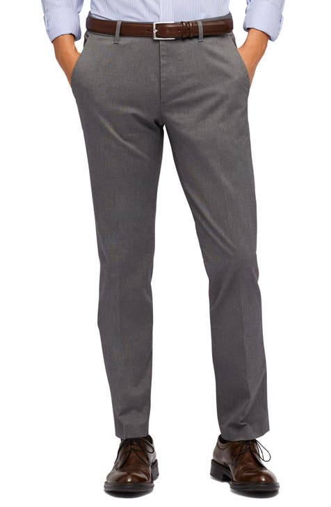 Men's Stretch Dress Pants Casual Work Lightweight Straight Leg Trousers  Comfort Flat Front Classic Fit Dress Pants