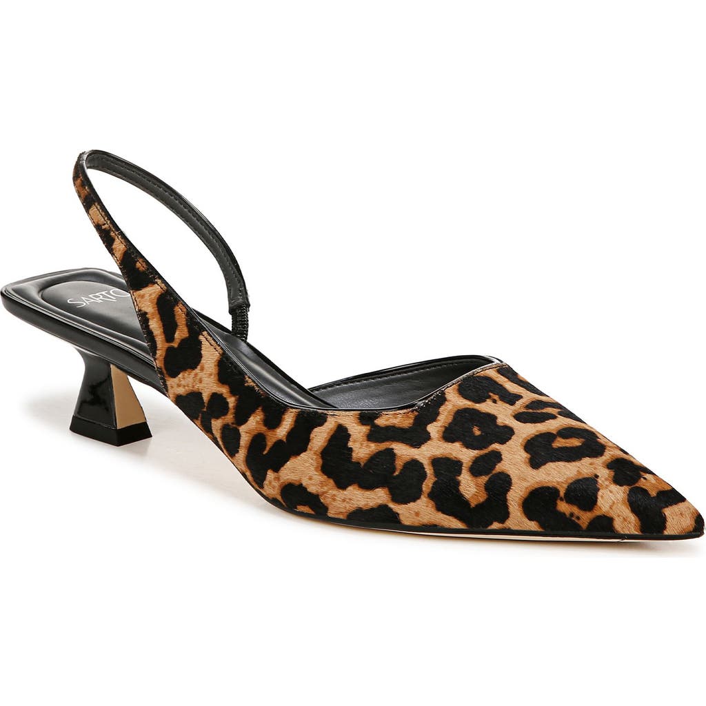 SARTO BY FRANCO SARTO SARTO BY FRANCO SARTO DEVIN SLINGBACK HALF D'ORSAY POINTED TOE KITTEN HEEL PUMP