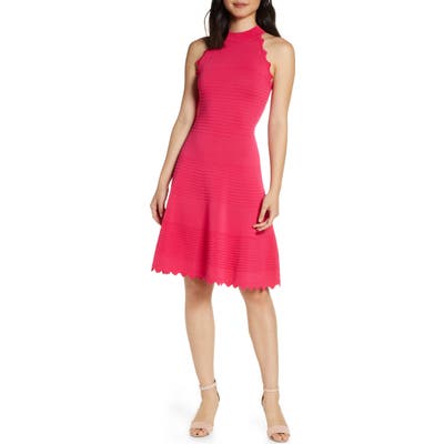 Eliza J Scalloped Fit & Flare Dress