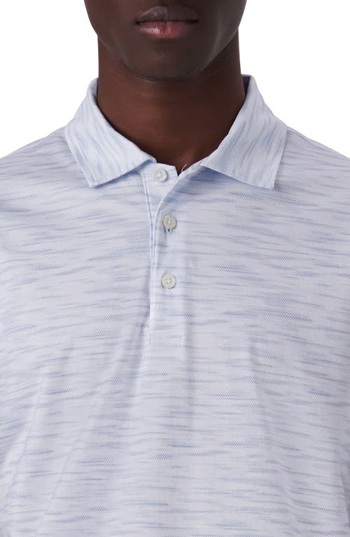 Shop Bugatchi Victor Ooohcotton® Striated Polo In White