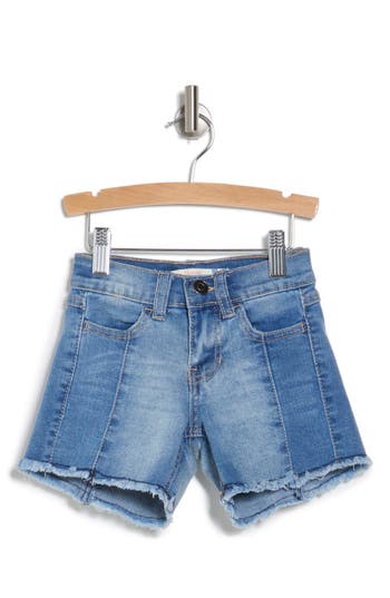 Vintage Havana Kids' Colorblock Denim Shorts In Medium Denim