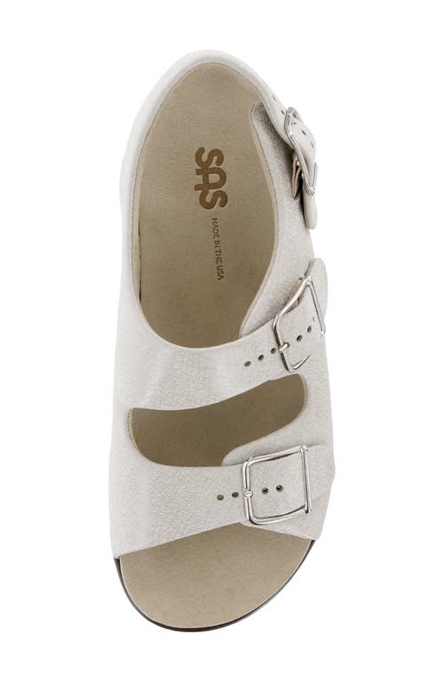 Shop Sas Relaxed Slingback Sandal In Web Linen