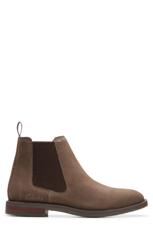 Clarks ® Jaxen Easy Chelsea Boot In Stone Suede