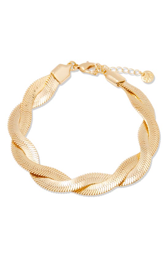 Shop Brook & York Brook And York Haven Snake Chain Bracelet In Gold