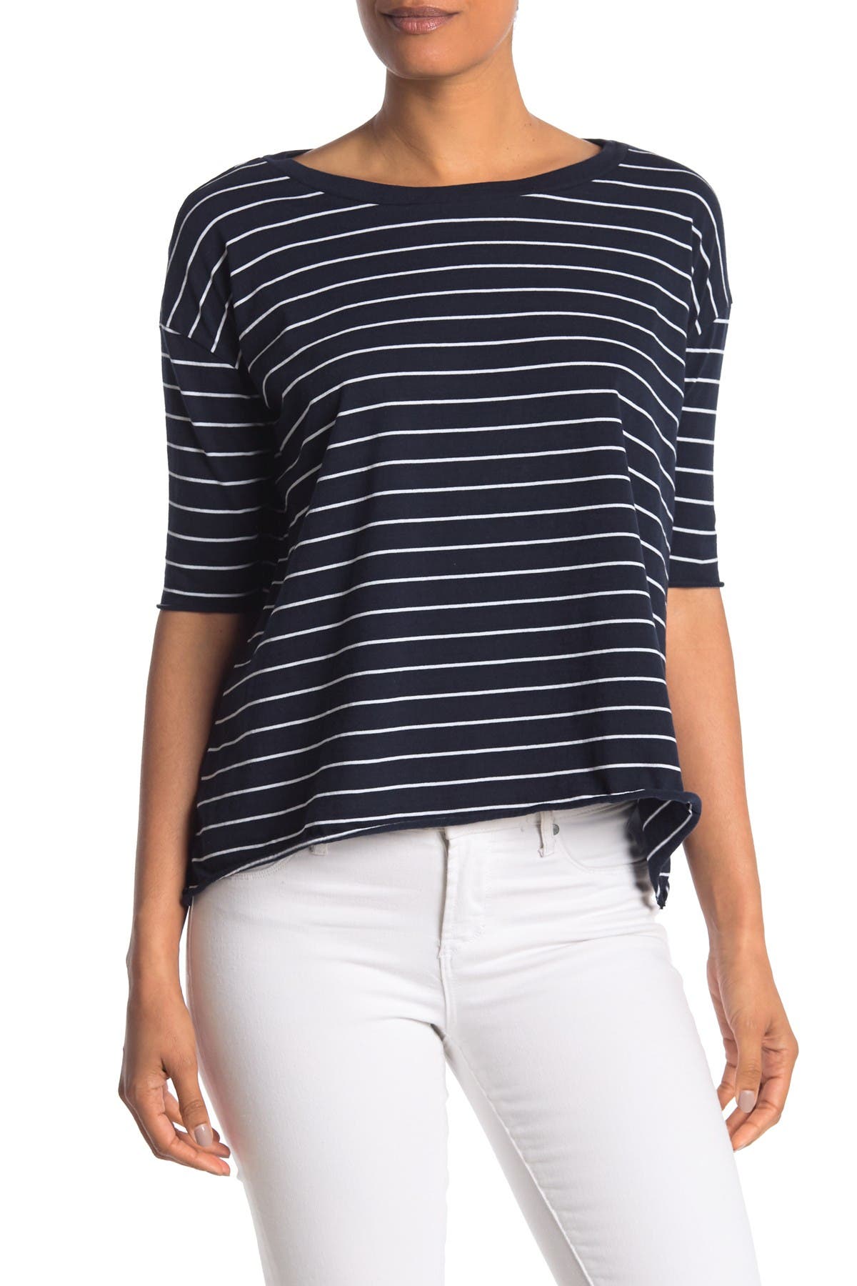 Frank Eileen Tee Lab Core Striped Half Sleeve T Shirt Nordstrom Rack