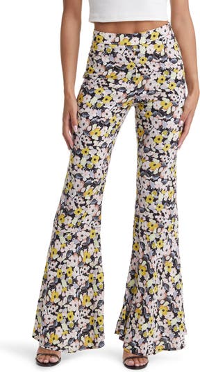 VICI Collection Floral High Waist Flare Pants | Nordstrom
