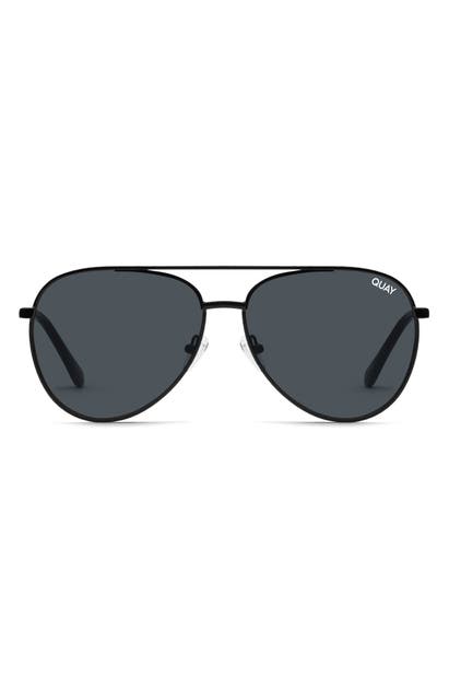 Click to view more detailed imagery on our partner's website Quay X Lizzo Starry Eyed 52mm Aviator Sunglasses In Black/ Smoke