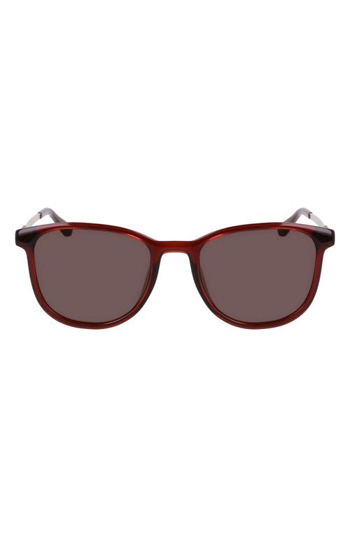 52mm Round Sunglasses in Crystal Rosewood