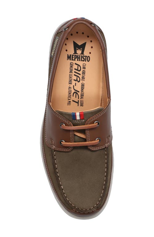 Shop Mephisto Trevis Boat Shoe In Loden