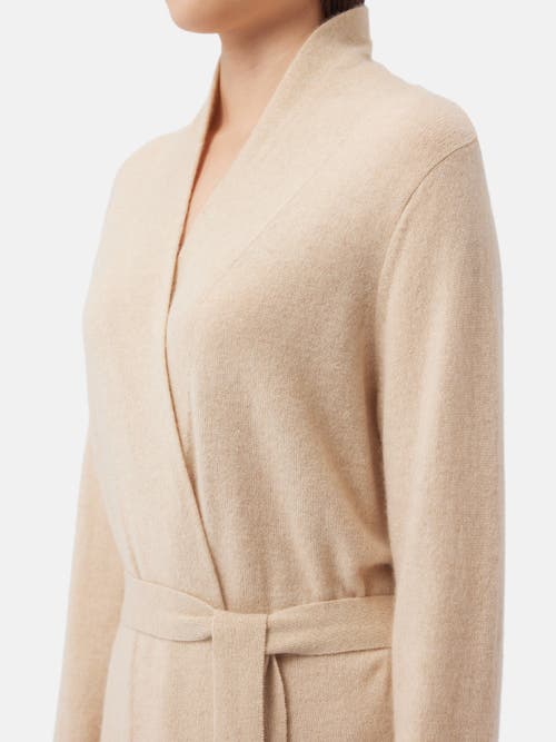 Shop Gobi Cashmere Long Cashmere Robe In Beige