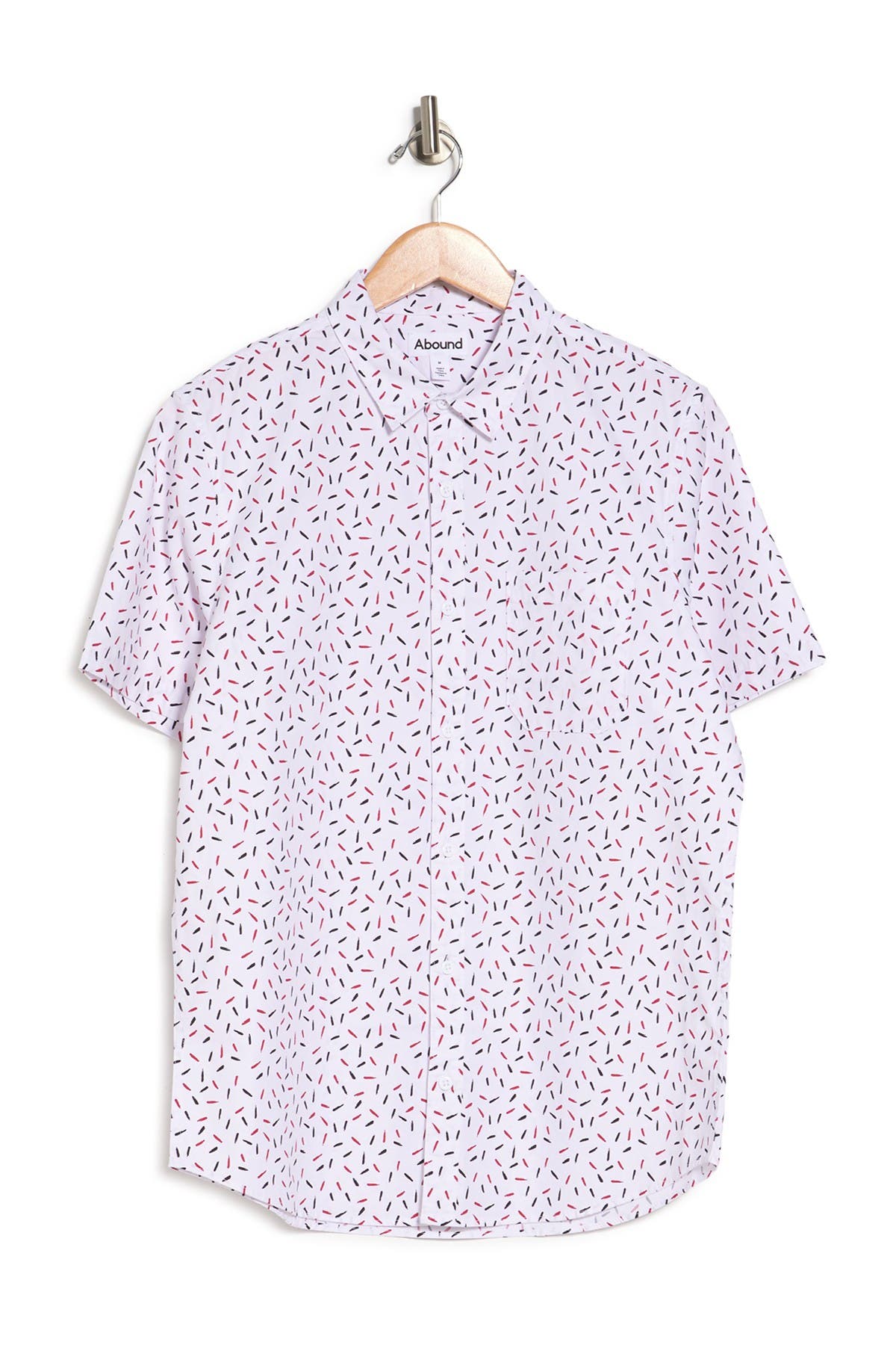 Abound Mini Print Regular Fit Shirt In White Scattered Marks