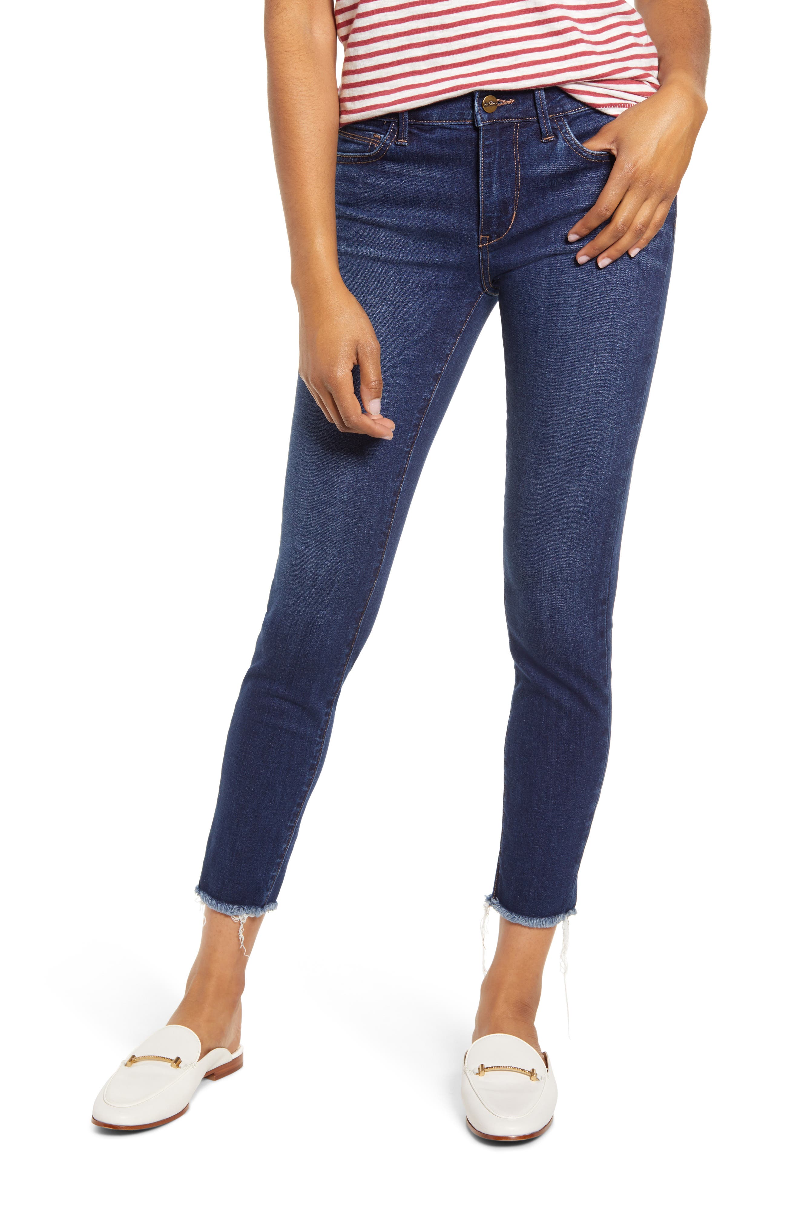 mid rise skinny ankle jeans