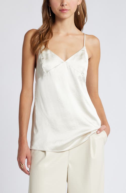 Shop Open Edit Satin Camisole In Ivory Dove