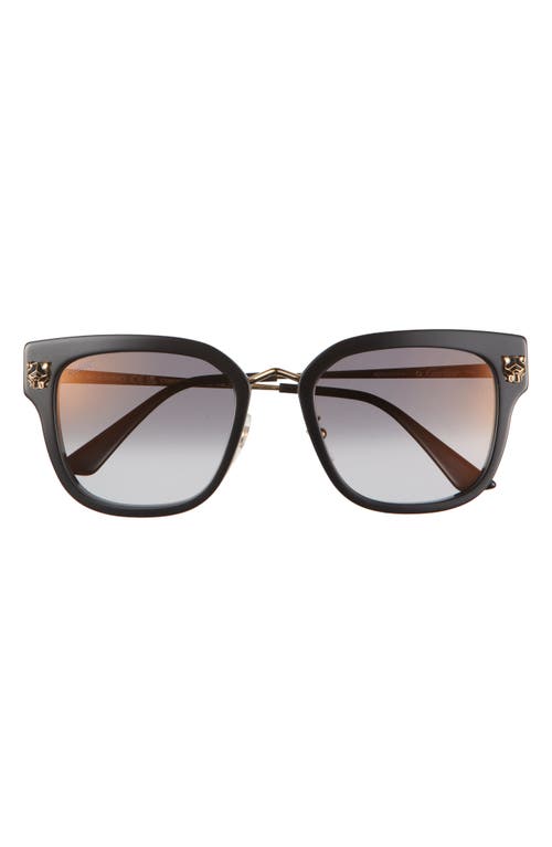 Shop Cartier 55mm Gradient Round Sunglasses In Black