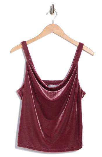 Tart Fern Velvet Cowl Neck Camisole In Windsor Wine