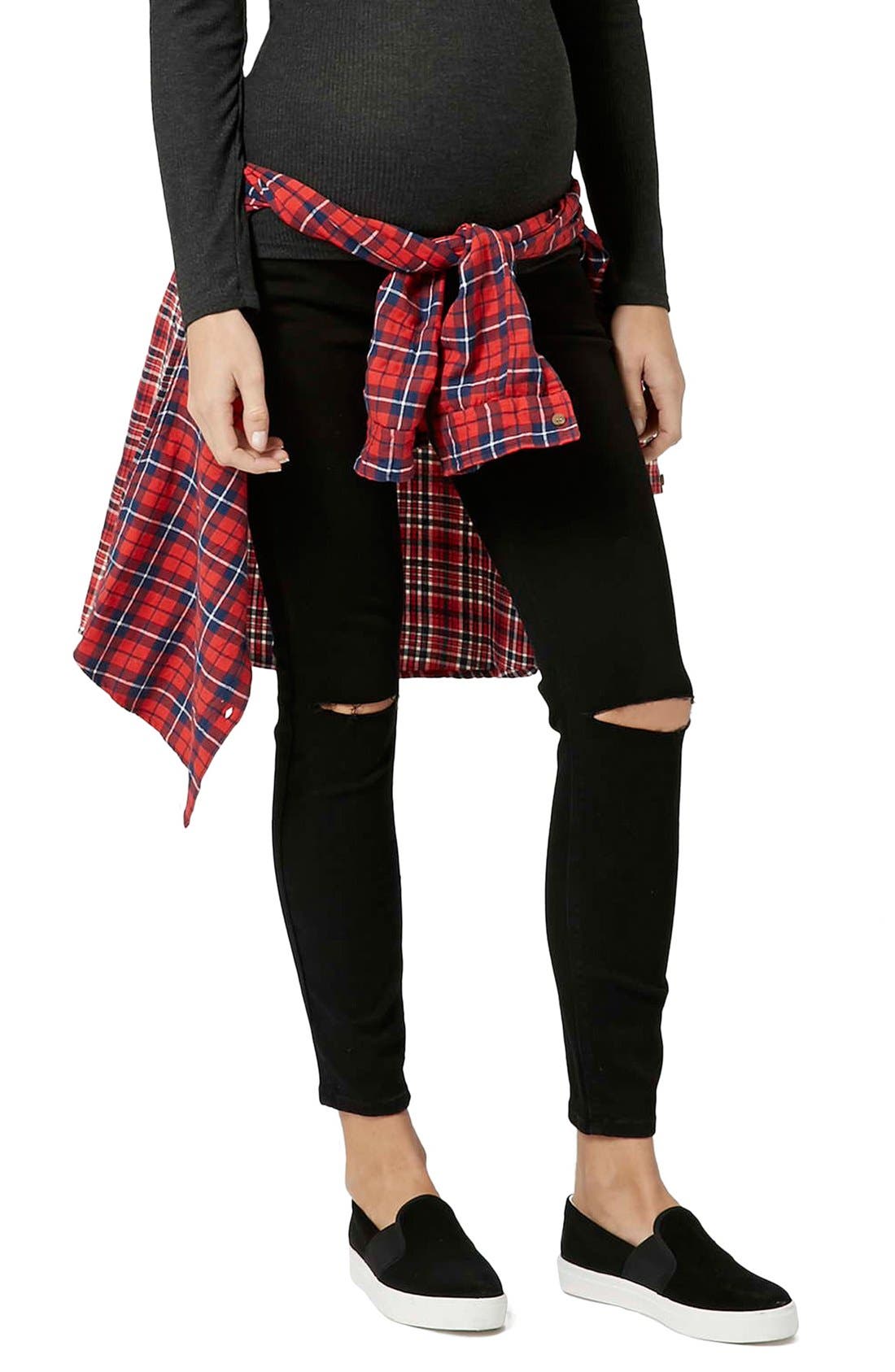 'Jamie' Ripped Skinny Maternity Jeans Nordstrom