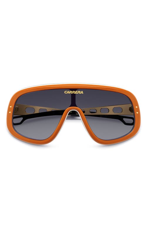 Carrera Eyewear 99mm Flaglab 17 99mm Shield Sunglasses In Orange Gold/dark Grey Sf