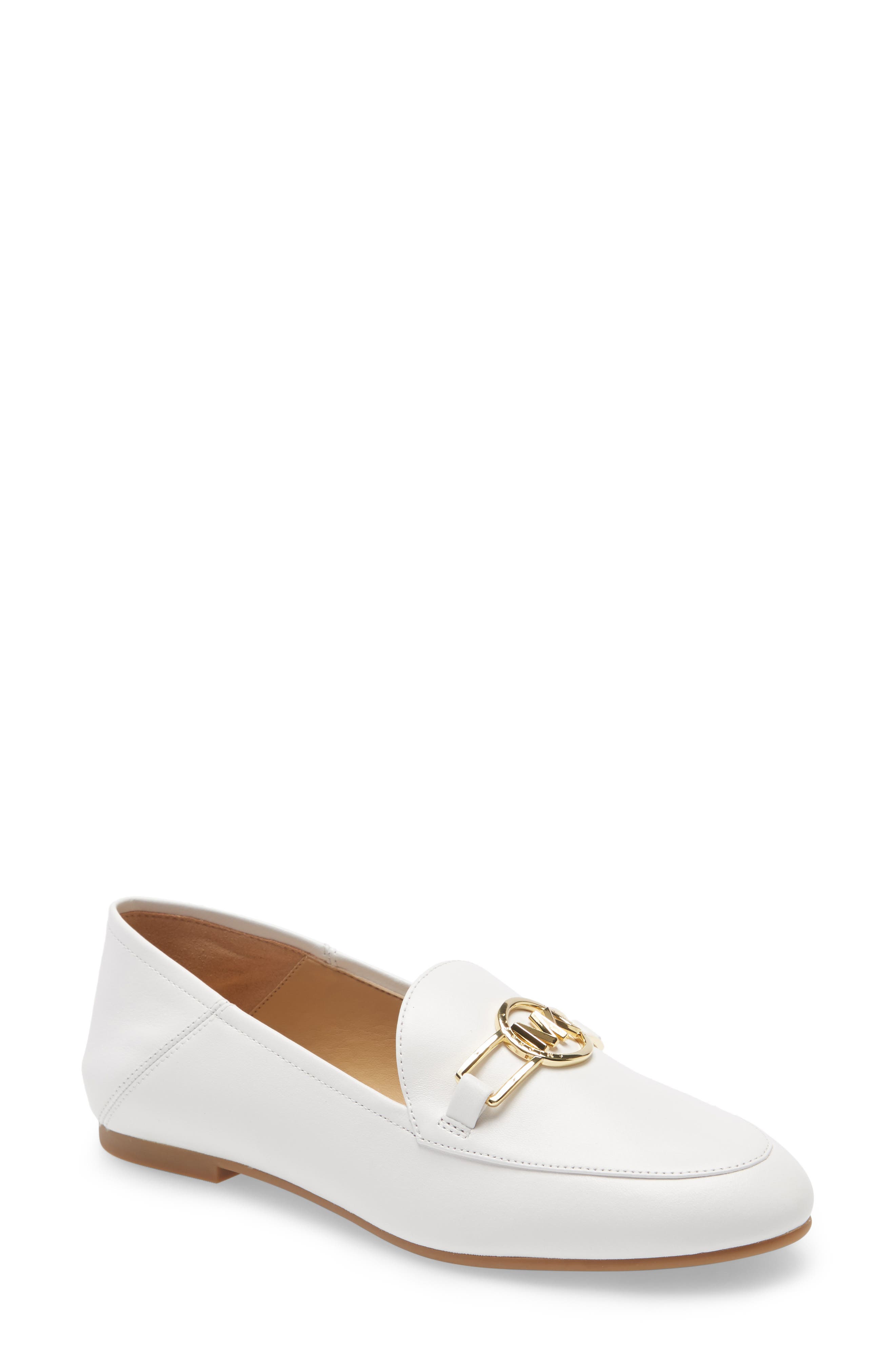 michael kors loafers white