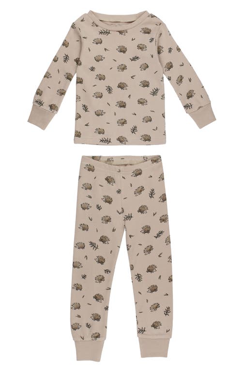 Shop L'ovedbaby Print Fitted Organic Cotton Two-piece Pajamas In Prickles