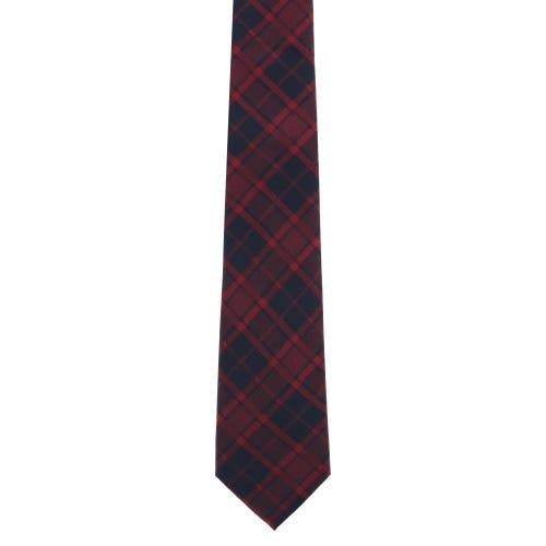 Trafalgar Kincade Red Blackwatch Plaid Silk Necktie In Red Plaid