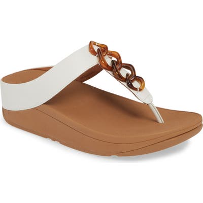 Fitflop Fino Chainlink Flip Flop, White
