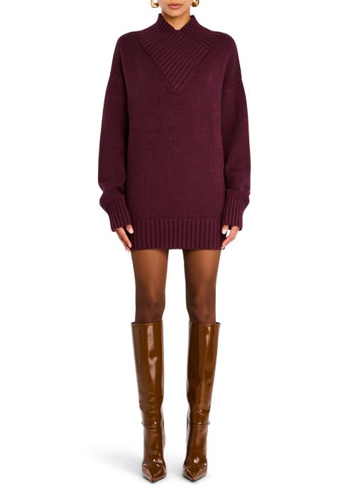 Shop Ser.o.ya Dessa Chunky Knit Sweater In Merlot