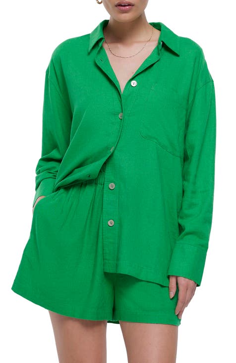 Women's Green Button Up Tops | Nordstrom