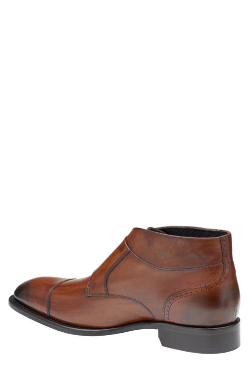 Shop Johnston & Murphy Ellsworth Double Monk Strap Loafer In Brown Hand-stained It Calfskin