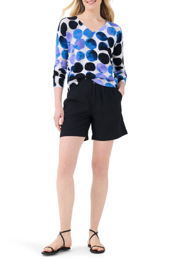 Shop Nic + Zoe Nic+zoe Supersoft Midnight Dot Sweater In Blue Multi