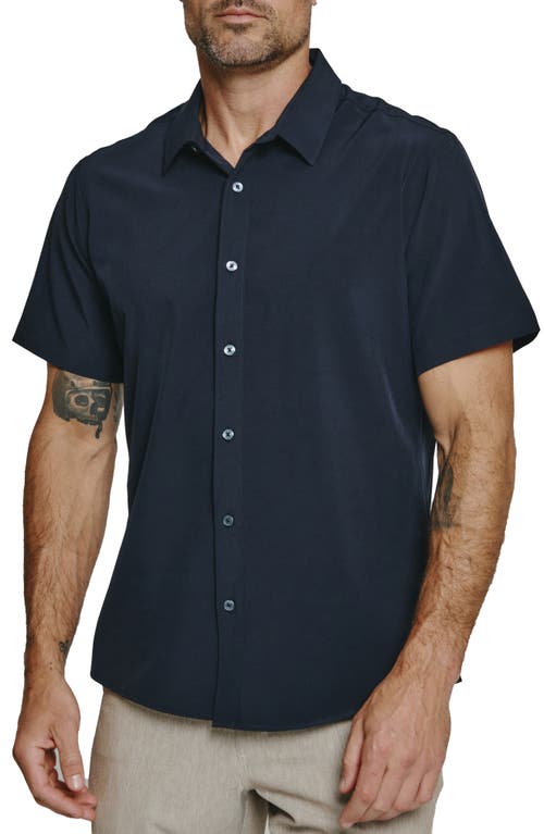 7 Diamonds Siena Solid Short Sleeve Performance Button-Up Shirt at Nordstrom,