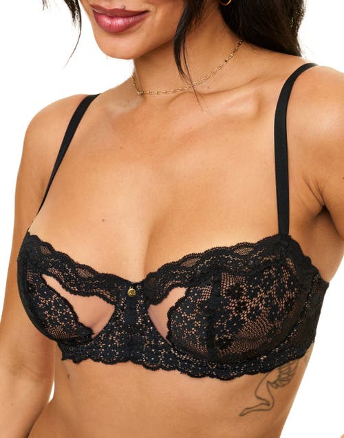 Adore Me Melrose Unlined Balconette Bra In Black