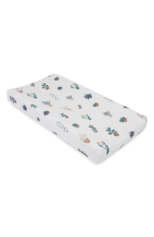 little unicorn Cotton Muslin Changing Pad Cover in Prickle Pot at Nordstrom