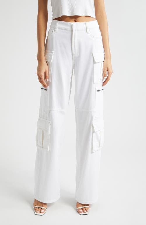 Alice + Olivia Olympia Mr. Baggy Cargo Pants White at Nordstrom,