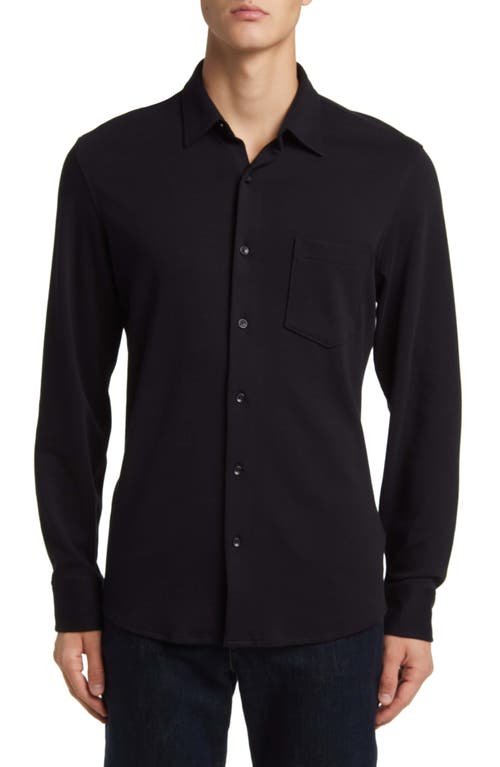 Nordstrom Trim Fit Piqué Button-Up Shirt Jcq Txt at Nordstrom,