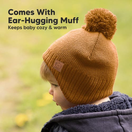 Keababies Muff Knitted Beanie In Latte