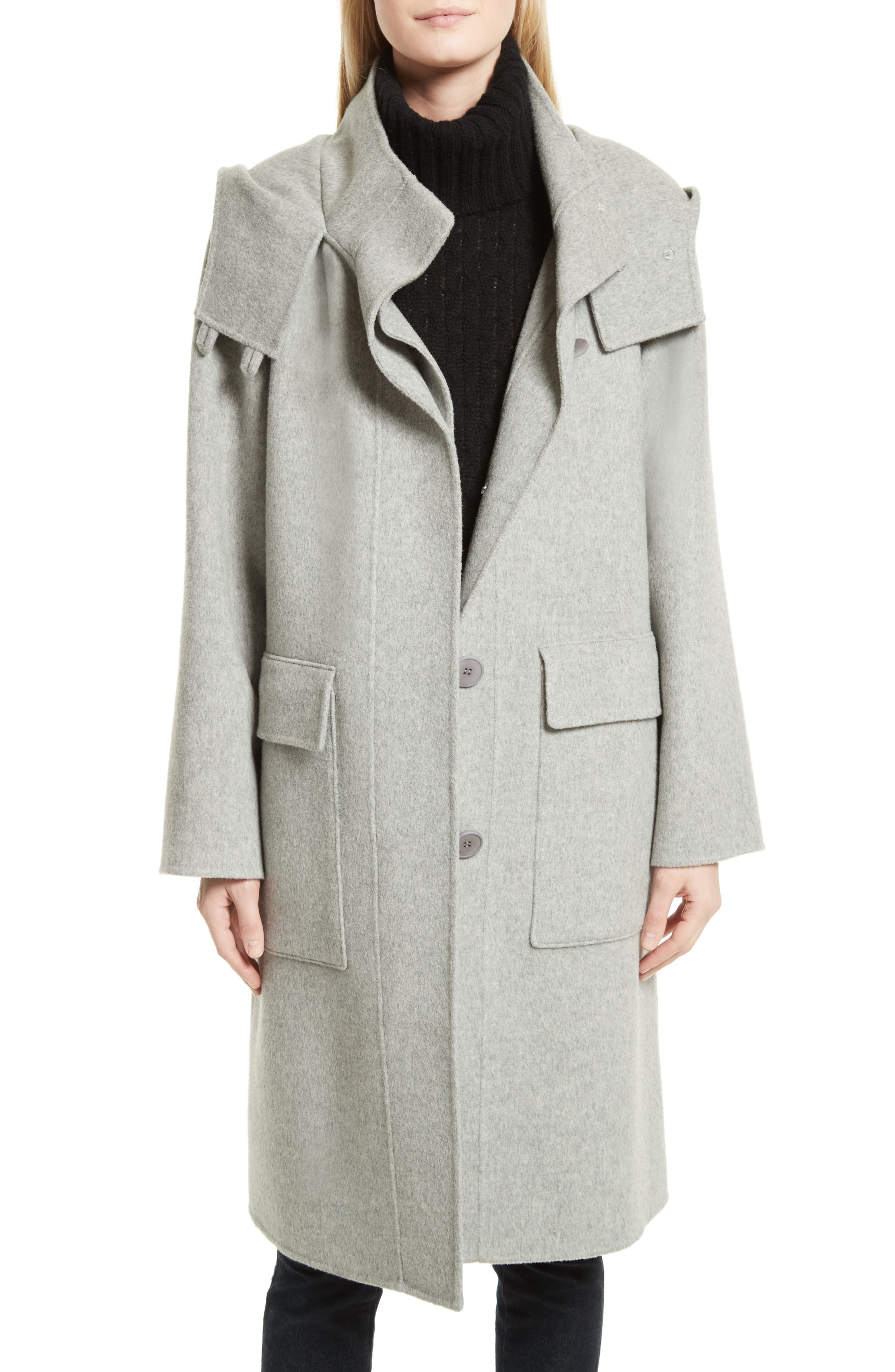 Theory New Divide Duffle Wool & Cashmere Coat | Nordstrom