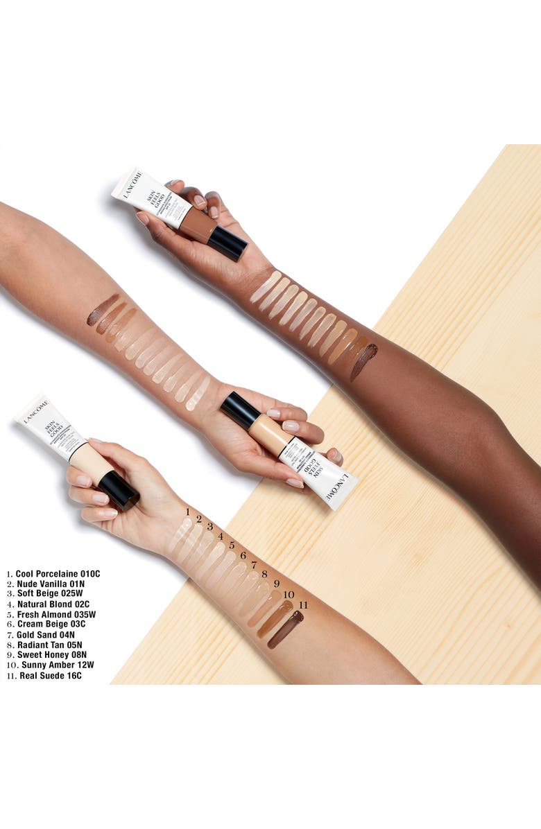 Lancôme Skin Feels Good Hydrating Skin Tint Healthy Glow Foundation SPF 23, Alternate, color, 12W Sunny Amber