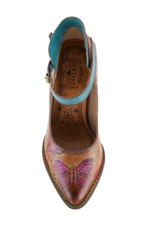 L'artiste By Spring Step Foxglove Ankle Strap Pump In Camel Multi