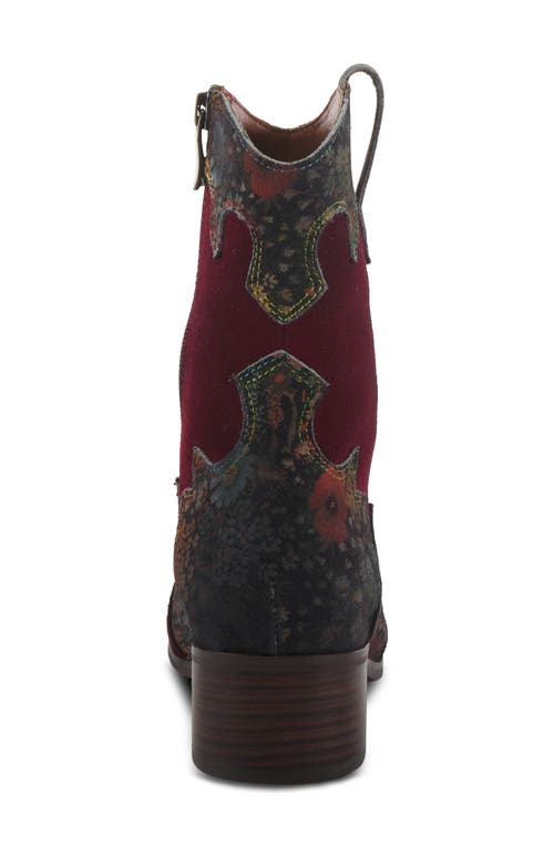 Shop L'artiste By Spring Step Ladyluck Bootie In Bordeaux Multi Suede