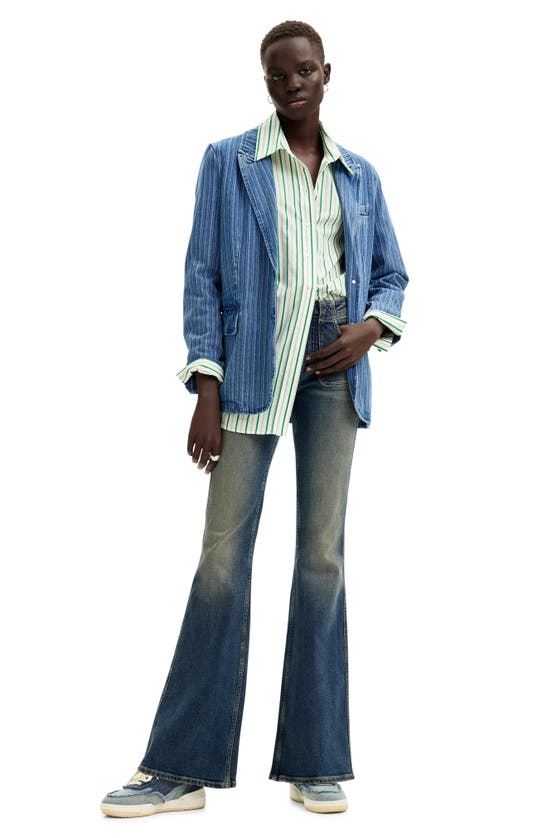 Desigual Danis Flare Jeans In Blue