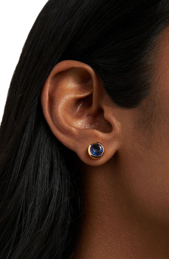 Dean Davidson Signature Midi Knockout Stud Earrings In Midnight Blue/gold