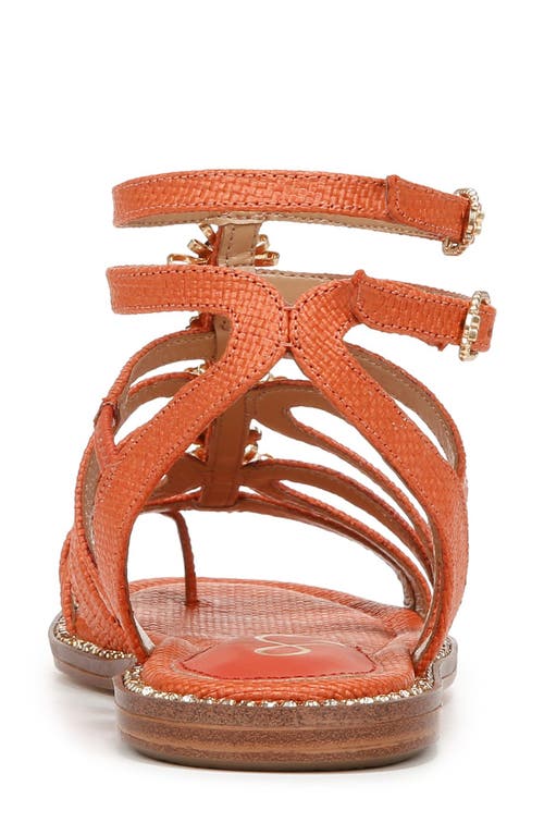 Shop Sam Edelman Tianna Ankle Strap Sandal In Terra Orange