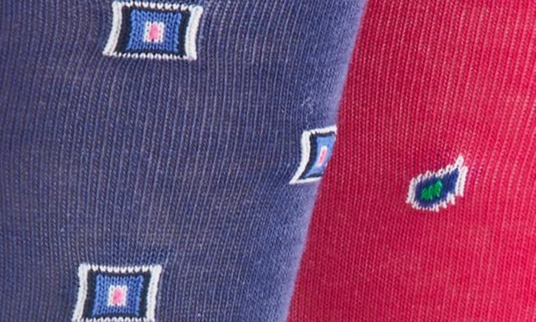Shop Polo Ralph Lauren Assorted 2-pack Geometric Medallion & Paisley Dress Socks In Blue/red