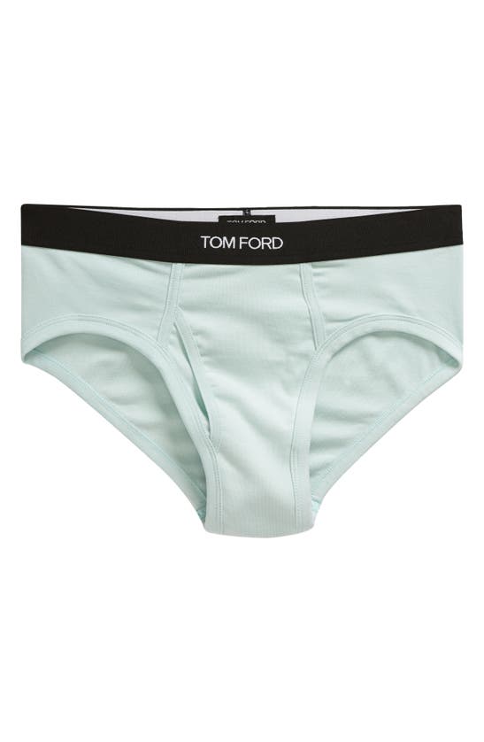Shop Tom Ford Cotton Stretch Jersey Briefs In Pale Mint