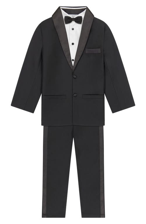 Andy & Evan Kids' Four-Piece Tuxedo Set in Black at Nordstrom, Size 13-14