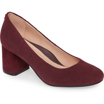 Taryn Rose Ricki Block Heel Pump- Burgundy