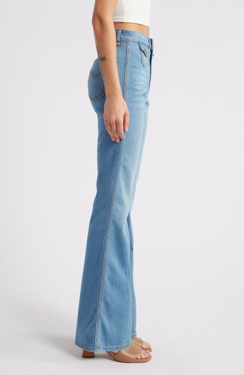 Shop Askk Ny '70s High Waist Bootcut Jeans In Galley